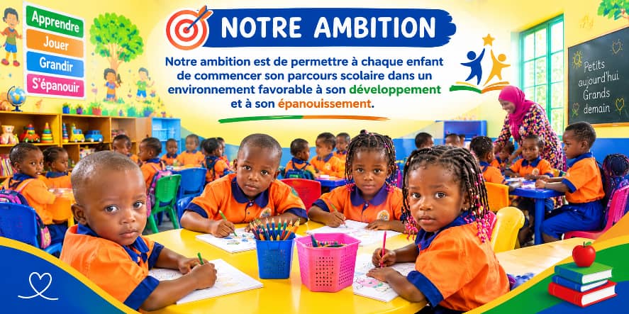 Elève du Préscolaire dans une classe d'activités au GS BIS
